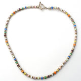 Sterling Silver & Cats Eye Bead Necklace Vintage - The Jewelry Lady's Store