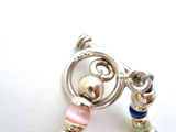 Sterling Silver & Cats Eye Bead Necklace Vintage - The Jewelry Lady's Store