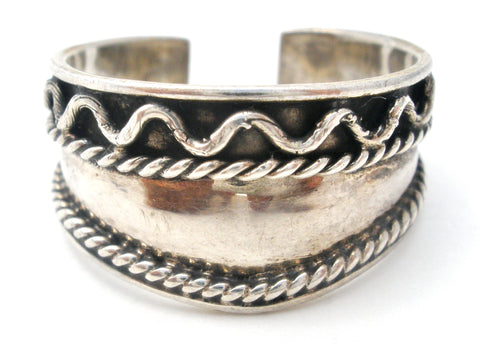 Sterling Silver Wide Band Ring Vintage