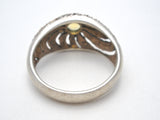 Sterling Silver Citrine & Marcasite Ring Size 8.5 - The Jewelry Lady's Store