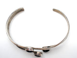 Sterling Silver Black Onyx Cuff Bracelet Vintage - The Jewelry Lady's Store