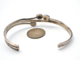 Sterling Silver Black Onyx Cuff Bracelet Vintage - The Jewelry Lady's Store