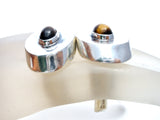 Sterling Silver Cufflinks with Tiger's Eye Gemstones - The Jewelry Lady's Store