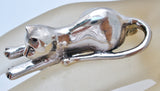 Sterling Silver Kitty Cat Brooch Pin Vintage - The Jewelry Lady's Store