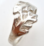 Sterling Silver Leaf Ring Size 11.5 Vintage - The Jewelry Lady's Store