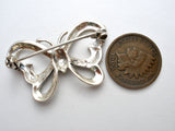 Sterling Silver Open Work Butterfly Brooch Pin - The Jewelry Lady's Store