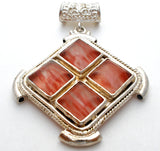 Sterling Silver Pendant with Pink Art Glass - The Jewelry Lady's Store