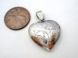 Sterling Silver Picture Heart Locket Necklace Pendant - The Jewelry Lady's Store