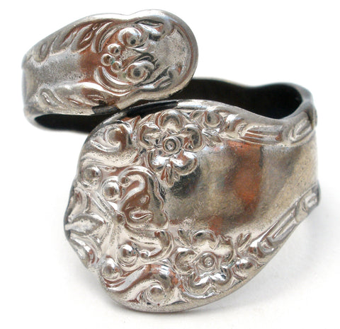 Sterling Silver Spoon Ring Size 8 Uncas Vintage