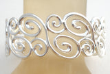 Swirl Design Cuff Bracelet Sterling Silver - The Jewelry Lady's Store