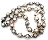 Vintage Sterling Silver Pearl Necklace 25" Long Taxco - The Jewelry Lady's Store