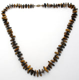 Tiger's Eye Bead Necklace Knotted 25" - The Jewelry Lady's Store