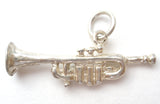 Trumpet Charm Pendant Sterling Silver - The Jewelry Lady's Store