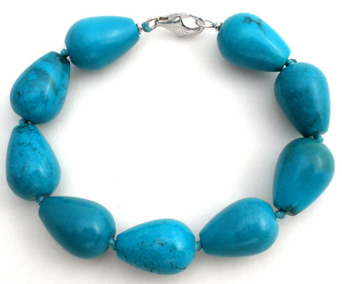 Turquoise Nugget Bead Bracelet BY TGGC