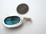 Turquoise Pendant Sterling Silver Vintage - The Jewelry Lady's Store