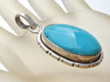 Turquoise Pendant Sterling Silver Vintage - The Jewelry Lady's Store