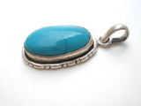 Turquoise Pendant Sterling Silver Vintage - The Jewelry Lady's Store