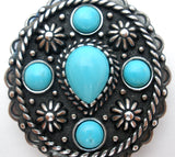 Turquoise Sterling Silver Slide Pendant - The Jewelry Lady's Store