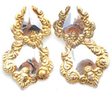 Two Tone Luggage Tag Pierced Earrings 925 - The Jewelry Lady's Store