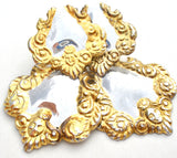 Two Tone Luggage Tag Pierced Earrings 925 - The Jewelry Lady's Store