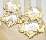 Two Tone Luggage Tag Pierced Earrings 925 - The Jewelry Lady's Store