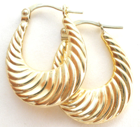 Vermeil 925 Shrimp Hoop Earrings Jordan