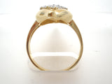Vermeil Diamond Cocktail 925 Ring Size 10 - The Jewelry Lady's Store