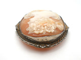 Victorian Cameo Shell Brooch Pin - The Jewelry Lady's Store