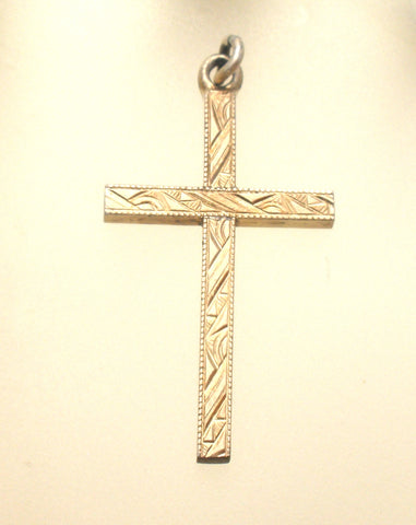 Victorian Gold Plated Cross Pendant