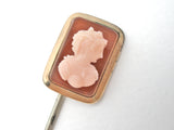 Victorian Hard Stone Cameo Stick Pin - The Jewelry Lady's Store