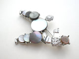 Vintage Abalone Shell Poodle Dog Brooch Pin - The Jewelry Lady's Store