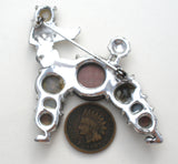 Vintage Abalone Shell Poodle Dog Brooch Pin - The Jewelry Lady's Store