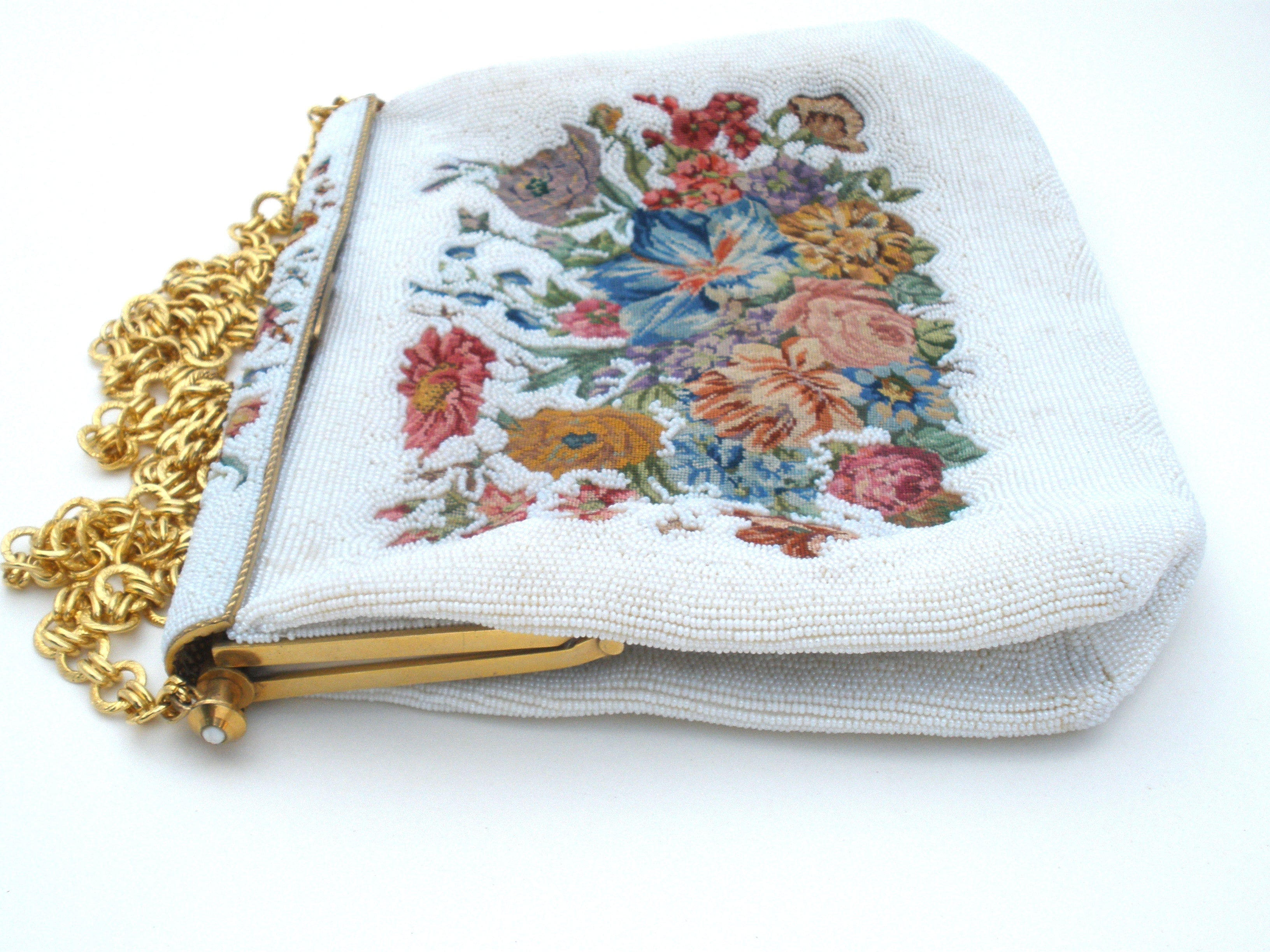 Vintage Needlepoint Floral Handbag – Ever Thrift