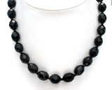 Vintage Black Glass Bead Necklace - The Jewelry Lady's Store