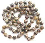 Vintage Brown Jasper Bead Necklace 34" - The Jewelry Lady's Store