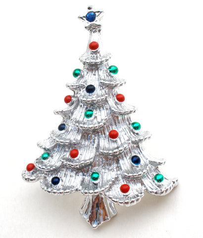 Vintage Christmas Tree Brooch Pin by Gerry's