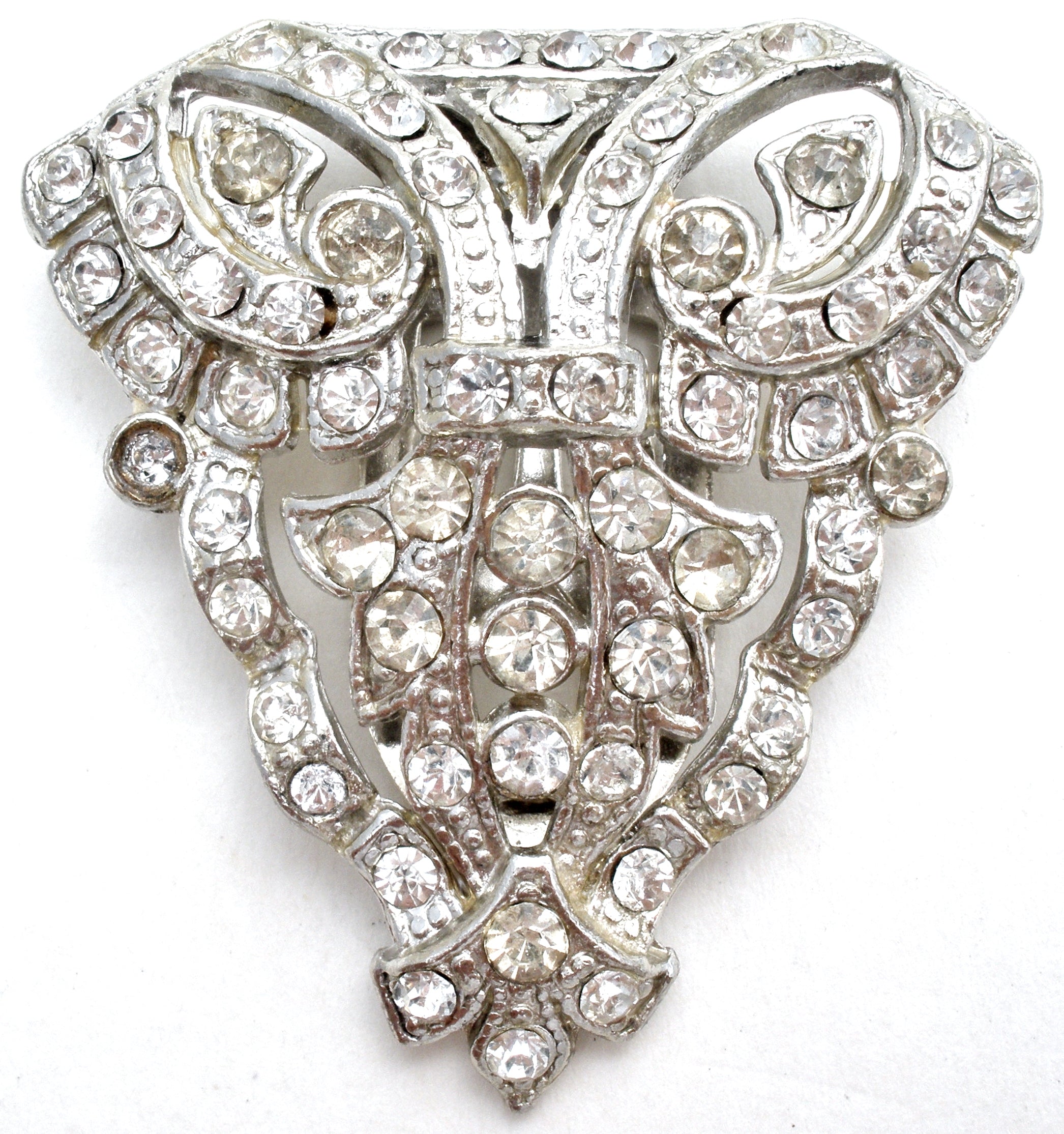 Vintage Clear Rhinestone Silver Dress Clip The Jewelry Lady's Store Vintage Clear Rhinestone Silver Dress Clip The Jewelry Lady's Store