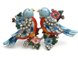 Vintage Coro Duette Fur Clip Love Birds Brooch Adolf Katz - The Jewelry Lady's Store