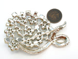 Vintage Faux Pearl & Rhinestone Brooch Pin - The Jewelry Lady's Store