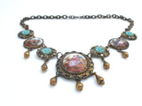 Vintage Festoon Lavalier Courting Scene Necklace - The Jewelry Lady's Store