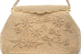 Vintage Gold Beaded Handbag Purse - The Jewelry Lady's Store
