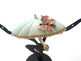 Vintage Green Enamel Butterfly Umbrella Brooch - The Jewelry Lady's Store