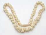 Vintage Hand Carved Bone Bead Necklace 18.5" - The Jewelry Lady's Store