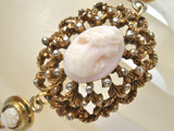 Vintage Hand Carved Cameo Bracelet 8" - The Jewelry Lady's Store
