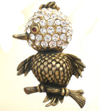 Vintage Rhinestone Bird Brooch Pin Capri - The Jewelry Lady's Store