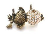Vintage Rhinestone Bird Brooch Pin Capri - The Jewelry Lady's Store