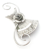 Vintage Rose Brooch Sterling Silver by Rolyn R Inc. - The Jewelry Lady's Store