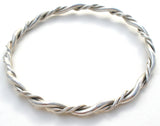 Vintage Twisted Bangle Bracelet Sterling Silver - The Jewelry Lady's Store