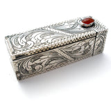 Vintage 800 Silver Engraved Lipstick Holder - The Jewelry Lady's Store