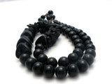 Vintage Black Glass Bead Necklace 19" - The Jewelry Lady's Store